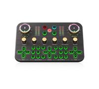 Mezclador de Audio para Juegos K600, Mezclador de Audio en Streaming con Soporte para Micrófono XLR y Tarjeta de Sonido en Vivo.