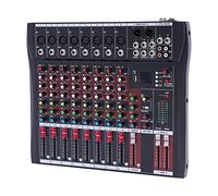 Mezclador de audio profesional, 8 canales, mezclador de audio digital, USB, Bluetooth, entrada de ordenador, 48 V, alimentación fantasma, estéreo, DJ, estudio, streaming