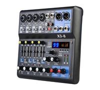 Mezclador de Audio Profesional Consola de Caja de Resonancia Interfaz de Sistema Caja de Resonancia de 8 Canales USB Bluetooth MP3 Entrada de 48V Estéreo DJ Studio Streaming Procesador DSP de 99bits