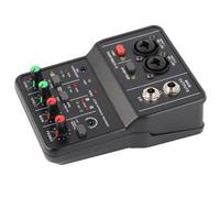 Mezclador de Audio Profesional de 2 Canales con USB 48 V Phantom Power Consola de Mezcla de Sonido Compacta para Grabación de Música, Karaoke por Internet en Casa, Mezcla de DJ