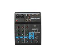 Mezclador de audio profesional de 4 canales Bluetooth o mezclador de DJ consola de grabación etapa USB mezclador de audio mezclador de sonido con efecto de reverberación portátil y ligero