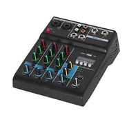 Mezclador de audio profesional de 4 canales, consola de mezcla de sonido para KTV con tarjeta de sonido USB y efectos de sonido