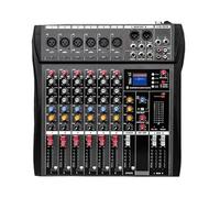 Mezclador De Audio Profesional De 6/8/12 Canales, Grabación De Escenario por Ordenador, Tarjeta De Sonido USB, Controlador De DJ Bluetooth, Consolas Digitales(6 Channel)