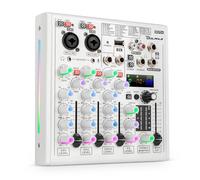 Mezclador de audio profesional, sistema de consola de placa de sonido, interfaz de 4 canales, digital, USB, Bluetooth, MP3, entrada de computadora, 48 V, Phantom Power Stereo DJ Studio