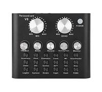 Mezclador de audio profesional, tarjeta sonido V8 Live con efectos y cambiador voz, mezclador Bluetooth for transmisión en vivo