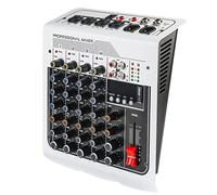 Mezclador de Audio Profesionalde 4 Canales Interfaz de Audio Mesa de Mezclas, Mesa Mezclas Dj Mixer Audio con FX/BT/USB/MP3, Mesa de Sonido Tabla de Mezclas Dj Consola de Audio Digital Controlador Dj