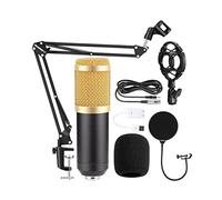 Mezclador de audio, Soporte de micrófono condensador 3. 5 mm Audio USB V8 Tarjeta sonido shell Metal Computadora teléfonos móviles en vivo K Song Recording(Yellow Gold USB C)