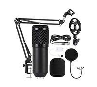 Mezclador de audio, Soporte de micrófono condensador 3. 5 mm Audio USB V8 Tarjeta sonido shell Metal Computadora teléfonos móviles en vivo K Song Recording(Black USB Converter)