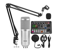 Mezclador de audio, Tarjeta de sonido 16 Reducción ruido efectos for mezclador micrófono cambio voz con interfaz audio grabación fantasma(Option 2)
