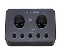 Mezclador de Audio, Tarjeta de Sonido en con Compresión de Música de Fondo Inteligente, 12 Efectos de Modulación de Voz Diferentes, para Chat de Video, Transmisión en