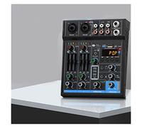 Mezclador de audio USB de 4 canales, tarjeta de sonido portátil profesional con conectividad Bluetooth, mini mezclador digital para grabación de estudio y transmisión en vivo