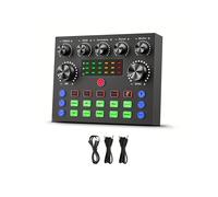 Mezclador de Audio V8S con Cambiador de Voz, Mezclador de Podcast, Tarjeta de Sonido para Juegos de Teléfono Karaoke Studio Transmisión en Vivo