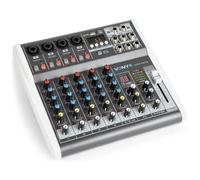 Vonyx VMM-K602 - Mesa de mezclas de 6 canales con Bluetooth y USB | 16 efectos DSP incluidos, alimentación phantom por canal, interfaz de audio USB, para directos, ensayos y DJ móvil