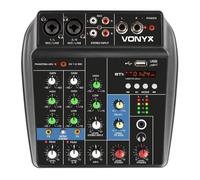 Mezclador de audio Vonyx VMM100 3 canales Bluetooth ecualizador LED USB