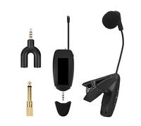 mezclador de audio, Wireless Instrument Microphone Condenser Clip Mic Gooseneck Voice Recording Live Show for Saxophone Trumpet Horns Tuba Fácil de usar y controlar, compatible con PC