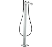 Mezclador de bañera hansgrohe AXOR Citterio, corte diamante, de pie, incl. accesorios, proyección 200mm, 39471000, Color: cromado