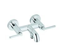 Mezclador de bañera y ducha KLUDI NOVA FONTE PURISTIC, de pared, con asas de mariposa, 205400515, Color: cromado