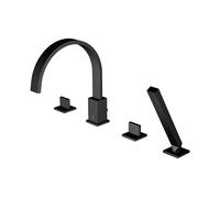 Mezclador de baño Steinberg serie 135, 4 agujeros, montaje en el borde de la bañera, proyección de 210 mm, 1352402S, Color: negro mate
