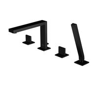 Mezclador de baño Steinberg serie 160, 4 agujeros, montaje en el borde de la bañera, proyección de 210 mm, 1602402S, Color: negro mate