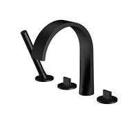 Mezclador de baño Steinberg serie 280, montaje en el borde de la bañera, 4 agujeros, proyección de 221 mm, 2802400S, Color: negro mate