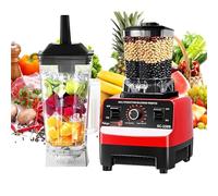 Mezclador de batidora 2 en 1, 2000 W, Batidora Eléctrica Multifuncional, Procesador Alimentos, con Recipiente de Vidrio 2L, sin BPA, para Jugo, Batido y Leche de Soja