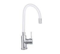 Mezclador De Caña Alta Flexible Grifo Monocomando Cocina Blanco 1987-2