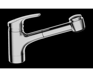 Mezclador de cocina HANSA HANSAMIX, conexión para mangueras de presión flexibles, proyección de 235 mm, 01382283