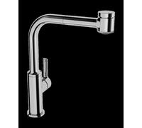 Mezclador de cocina HANSA HANSARONDA, baja presión, accionamiento lateral, 2 chorros, giratorio/extensible, proyección: 221 mm, 55231103