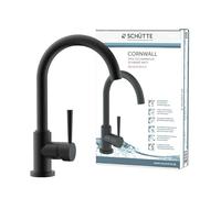 Schütte 79169 Grifo Mezclador de Fregadero Cornwall, Negro Baja presión