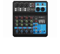 Mezclador de consola mezcladora de tarjeta de sonido A4 Mezclador de sonido profesional de 4 canales,Una Experiencia De Sonido MáS Interesante