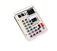 Mezclador de DJ, 99 DSP Effect Mixer 4 canales Portable 48V Phantom Power Monitor DJ Mixing Console for estudio profesional, Decks de DJ(Bianco)