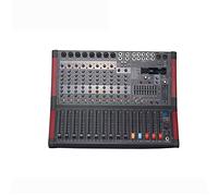 Mezclador de DJ Amplificador de 12 canales Mezclador de potencia Bluetooth Mezclador profesional de 99 efectos de doble grupo Soporte de pantalla digital de escenario Tarjeta USB/SD Consola
