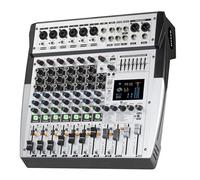Mezclador de DJ, Consola mezcladora de sonido digital profesional DSP de 8/12/16 canales, 99 canales, amplificador de, Power Soundcraft con Bluetooth y USB(8channel)