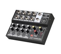 Mezclador de DJ, Mesa de mezclas portátil profesional Q-48 de 8 canales, recargable, for guitarra eléctrica, computadora, DJ