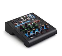Mezclador de DJ Mezclador Bluetooth pequeño profesional de 4 canales con efecto de reverberación Home Karaoke USB Live Stage Karaoke Compact Mixing Console (Color : C1, Size : 26.0x19.0x11.