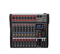 Mezclador de DJ, Mezclador De Audio Profesional De 6, 8 Y 12 Canales, Ordenador, Grabación De Escenario, Tarjeta De Sonido USB, Controlador De DJ Con, Consolas Digitales(6 channel)