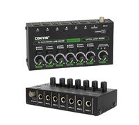 Mezclador de DJ, Mini mezclador MIX600 de 6 canales, fuente de alimentación DC5V, control de micrófono independiente, mezclador for profesionales y principiantes