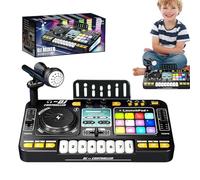 Mezclador De DJ Para Niños - Piano De Mesa Portátil Con Luces | Juguete De Instrumento Musical Recargable Por USB | Teclado De Aprendizaje De DJ De Audio Digital Para Niños Y Niñas Que Aprenden Divers
