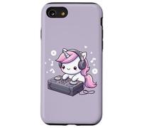 Mezclador de DJ Unicorn Disco Jockey Kawaii Music Cute Carcasa para iPhone SE (2020) / 7/8