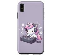 Mezclador de DJ Unicorn Disco Jockey Kawaii Music Cute Carcasa para iPhone XS MAX