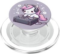Mezclador de DJ Unicorn Disco Jockey Kawaii Music Cute PopSockets PopGrip para MagSafe