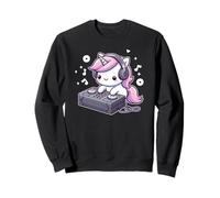 Mezclador de DJ Unicorn Disco Jockey Kawaii Music Cute Sudadera