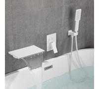 Mezclador de ducha de baño de cascada gris con cabezal de ducha montado en la pared y juego de manifiesto elegante grifo de baño para baños modernos Flujo ajustable LWX