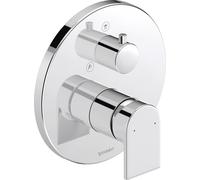 Mezclador de ducha empotrado Duravit Tulum, roseta redonda, con válvula de ca...