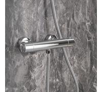 Mezclador de Ducha Termostático en Barra Redondo Moderno - Cromado - Elsie