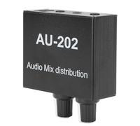 Mezclador de Estéreo, 2 Canales TRS de 3,5 Mm, Amplificador de Auriculares HiFi, Divisor, Controlador Mezclador de 2 Entradas y 2 Salidas, Miniconector Portátil Compacto para