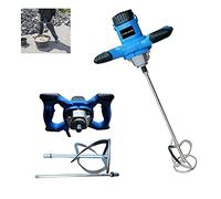 Mezclador de hormigón de 2600 W con regulación de velocidad de 6 velocidades y interruptor bloqueable, incluye agitador de 120 mm de diámetro, para pintura, yeso y pavimento, batidor de mortero