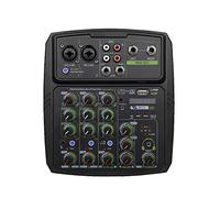 Mezclador de interfaz de audio 4 canales Inalámbrico Bluetooth Consola de mezclas USB Tarjeta de sonido MP3 48V Phantom Power Transmisión en vivo DJ Studio Mezclador de audio para computadora Micróf
