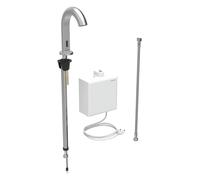 Mezclador de lavabo Geberit Piave, 167 mm de saliente, alimentaciÃ³n de red, sin mezclador, con caja funcional de montaje en superficie, 116.161., Color: Ã?ptica Acero inoxidable/bruÃÂ±ido, con revestimiento fÃÂ¡cil de limpiar - 116.161.SN.1