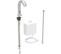 Mezclador de lavabo Geberit Piave, 167 mm de proyección, alimentación de red, sin mezclador, con caja funcional de montaje en superficie, 116161SN1, Color: Ã?ptica Acero inoxidable/bruÃ±ido, con reves